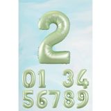 Pekshop Retro Yeşil Rakam Balonlar 80 cm Retro Renk Yaş Balonları - 2