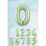 Pekshop Retro Yeşil Rakam Balonlar 80 cm Retro Renk Yaş Balonları