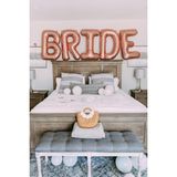 PEKSHOP Rose Gold Bride Balon Seti Dev Folyo Balon Seti Bekarlığa Veda Bride To Be Partisi Balonları 100cm