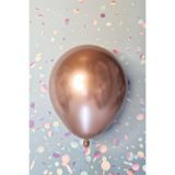 PEKSHOP Rose Gold Krom Balon Aynalı Balon Roe Gold Renk 10lu