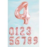 PEKSHOP Rose Gold Rakam Folyo Balon Büyük Boy Rose Gold Sayı Balonlar 100cm 40inç