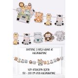 PEKSHOP Safari Tema Doğum Günü Safari Hayvanlar Banner Kalın Kart Uzun Banner
