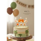 PEKSHOP Safari Tema Happy Birthday Mum Seti 6lı Pasta Mumu