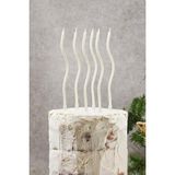 Pekshop Spiral Beyaz Pasta Mumu Beyaz Renk Mum 6 Lı Beyaz Kıvrık Mum - 6 Adet