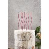 PEKSHOP Spiral Pembe Pasta Mumu Pembe Renk Mum 6 lı Pembe Kıvrık Mum