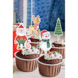 PEKSHOP Yılbaşı Yeni Yıl Kürdan Süsleri Cupcake Süsleri Lüks Büyük Boy 10lu Paket