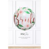 PEKSHOP Yuvarlak Çiçekli Bride Yazılı Bekarlığa Veda Balonu Bride Folyo Balon
