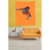 Pelangi Astronot Leke Tutmaz Kumaş Duvar Örtüsü Duvar Halısı Tapestry PNTR345, 70 x 70