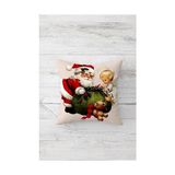 Pelangi Baba Christmas Yılbaşı Gizli Fermuarlı Kırlent Kılıfı Koltuk Yastık Kılıfı TAKIM(4ADET), Kırmızı 45 x 45 - 001-Renkli