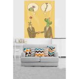 Pelangi Bakışaçısı Niyet Optimist Pesimist Leke Tutmaz Kadife Dokulu Kumaş Duvar Örtüsü Duvar Halıs Tapestry WLL092, 100 x 140