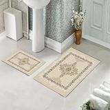 Pelangi Banyo Halısı Ikili Klozet Takımı Kaymaz Tabanlı (60 cm x 100 cm + 40 cm x 60 Cm) - 117 cm x 100 cm + 40 cm x 60 cm