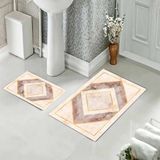 Pelangi Banyo Halısı Ikili Klozet Takımı Kaymaz Tabanlı (60 cm x 100 cm + 40 cm x 60 Cm) - 451 cm x 100 cm + 40 cm x 60 cm