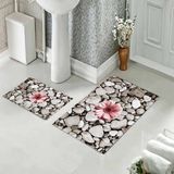 Pelangi Banyo Halısı Ikili Klozet Takımı Kaymaz Tabanlı (60 cm x 100 cm + 40 cm x 60 Cm) - 541 cm x 100 cm + 40 cm x 60 cm