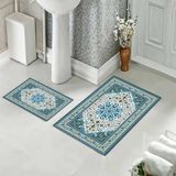 Pelangi Banyo Halısı Ikili Klozet Takımı Kaymaz Tabanlı (60 cm x 100 cm + 40 cm x 60 Cm) - 584 cm x 100 cm + 40 cm x 60 cm