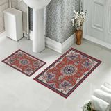 Pelangi Banyo Halısı Ikili Klozet Takımı Kaymaz Tabanlı (60 cm x 100 cm + 40 cm x 60 Cm) - 60 x 100 cm + 40 x 60 cm