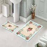 Pelangi Banyo Halısı Ikili Klozet Takımı Kaymaz Tabanlı (60 cm x 100 cm + 40 cm x 60 Cm) - 62 cm x 100 cm + 40 cm x 60 cm