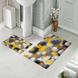 Pelangi Banyo Halısı Ikili Klozet Takımı Kaymaz Tabanlı Banyo Paspas Takımı (60X100 + 40X60) - 249 cm x 100 cm + 40 cm x 60 cm