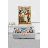 Pelangi Bej Kleopatra Leke Tutmaz Kadife Kumaş Duvar Örtüsü Duvar Halısı Tapestry DWLL339, 35 x 50