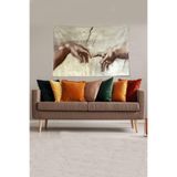 Pelangi Beyaz Ademin Yaratılışı Leke Tutmaz Kadife Kumaş Duvar Örtüsü Duvar Halısı Tapestry YWLL385, 100 x 140