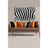 Pelangi Beyaz Zebra Desenli Leke Tutmaz Kadife Kumaş Duvar Örtüsü Duvar Halısı Tapestry YWLL450, 140 x 230