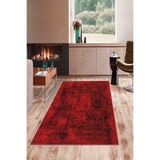 Pelangi Bordo Osmanlı Motif Nakış Işleme Yıkanabilir Kaymaz Taban Leke Tutmaz Modern Salon Halısı Ve Yolluk, Bordo 100 x 250