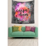 Pelangi Carpe Diem Toz Bulutu Desen Leke Tutmaz Kadife Kumaş Duvar Örtüsü Duvar Halısı Tapestry WLL116, 140 x 140