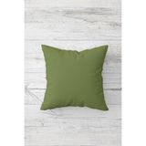 Pelangi Çift Tarafı Baskılı Gizli Fermuarlı Yıkanabilir Leke Tutmaz Dekoratif Kırlent Kılıfı Yastık Kılıfı - 45 x 45 cm - Haki