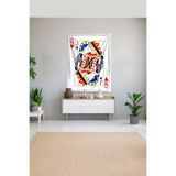 Pelangi Çok Renkli Joker Ve Queen Iskambil Leke Tutmaz Kadife Kumaş Duvar Örtüsü Duvar Halısı Tapestry DWLL416, 70 x 100