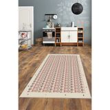 Pelangi Çok Renkli Kilim Desenli Yıkanabilir Kaymaz Taban Leke Tutmaz Modern Salon Halısı Ve Yolluk, Bej-Renkli 60 x 120, 13582226012005