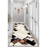 Pelangi Dana Derisi Desenli Dijital Baskı Yıkanabilir Kaymaz Taban Modern Salon Halı, Bej 80 x 150, 95551560801507