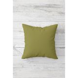 Pelangi Düz Renk Çağla Yeşili Çift Tarafı Baskılı Gizli Fermuarlı Yastık Kılıfı Kırlent Koltuk Yastık Kılıfı - 45 x 45 cm - Sarı