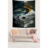 Pelangi Hava Su Dengesi Leke Tutmaz Kumaş Duvar Örtüsü Duvar Halısı Tapestry PNTR271, 35 x 50