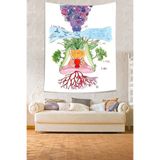 Pelangi İnsan Anatomisi Leke Tutmaz Kumaş Duvar Örtüsü Duvar Halısı Tapestry PNTR280, 140 x 230