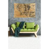 Pelangi Iron Hills Harita Map Leke Tutmaz Kadife Kumaş Duvar Örtüsü Duvar Halısı Tapestry WLL300, 140 x 230