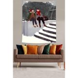 Pelangi Karda Oturan Çift Leke Tutmaz Kumaş Duvar Örtüsü Duvar Halısı Tapestry PNTR129, 35 x 50