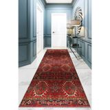 Pelangi Kilim Desenli Etnik Dijital Baskı Yıkanabilir Kaymaz Taban Modern Salon Halı ve Yolluk, Kiremit 40 x 40, 955493740407