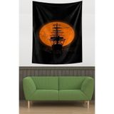 Pelangi Korsan Teknesi Leke Tutmaz Kumaş Duvar Örtüsü Duvar Halısı Tapestry PNTR273, 140 x 230