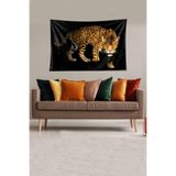 Pelangi Leopar Desen Leke Tutmaz Kadife Dokulu Kumaş Duvar Örtüsü Duvar Halısı Tapestry WLL059, 70 x 100