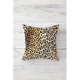 Pelangi Leopar Desenli Çift Tarafı Baskılı Gizli Fermuarlı Yastık Kılıfı Kırlent Koltuk Yastık Kılıfı, koyu sarı -leopar 45 x 45