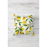 Pelangi Limon Ağacı Desenli Çift Tarafı Baskılı Gizli Fermuarlı Yastık Kılıfı Kırlent Koltuk Yastık Kılıfı, Limon Sarısı-Yeşil 45 x 45 - Option-1 - 001-Renkli