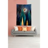 Pelangi Mavi Güneşin Doğuşu Sunset Leke Tutmaz Kadife Kumaş Duvar Örtüsü Duvar Halısı Tapestry DWLL331, 70 x 100