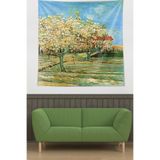 Pelangi Meyve Çiçekleri Orchard In Blossom Van Gogh Leke Tutmaz Kumaş Duvar Örtüsü Duvar Halısı Tapestry GOGH007, 70 x 70