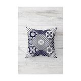 Pelangi Ottoman Desenli Çift Tarafı Baskılı Gizli Fermuarlı Yastık Kılıfı Kırlent Koltuk Yastık Kılıfı, Beyaz-Lacivert-Gri 45 x 45, 24691291245451 - Option-1 - 001-Renkli