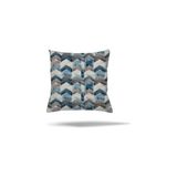 Pelangi Patchwork Çiçek Desen Etnik Gizli Fermuarlı Yastık Kılıfı Kırlent Kılıfı Koltuk Yastık Kılıfı, Mavi-Gri 45 x 45 - Option-1 - 001-Renkli