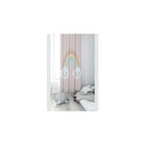 Pelangi Pembe Bulut Ve Gök Kuşağı Desenli Dijital Baskı Yıkanabilir Bebek Çocuk Odası Fon Perdesi, açık pembe 70 x 270