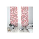 Pelangi Pembe Dama Desenli Dijital Baskı Yıkanabilir Bebek Çocuk Odası Fon Perdesi, beyaz-puantiye 140 x 200