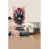 Pelangi Pembe Fatmanın Eli Leke Tutmaz Kadife Kumaş Duvar Örtüsü Duvar Halısı Tapestry DWLL395, 70 x 100