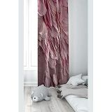 Pelangi Pembe Katmanlı Desenli Dijital Baskı Yıkanabilir Bebek Çocuk Odası Fon Perdesi, pembe 140 x 240