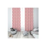 Pelangi Pembe Nokta Desenli Dijital Baskı Yıkanabilir Bebek Çocuk Odası Fon Perdesi, pembe-puantiyeli 70 x 270