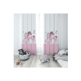 Pelangi Pembe Unicorn Ve Prenses Desenli Dijital Baskı Yıkanabilir Bebek Çocuk Odası Fon Perdesi, beyaz-pembe 140 x 200